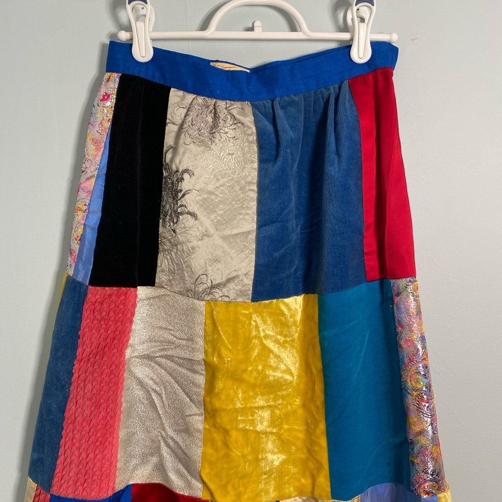 Vintage Patchwork Long Skirt - image 2